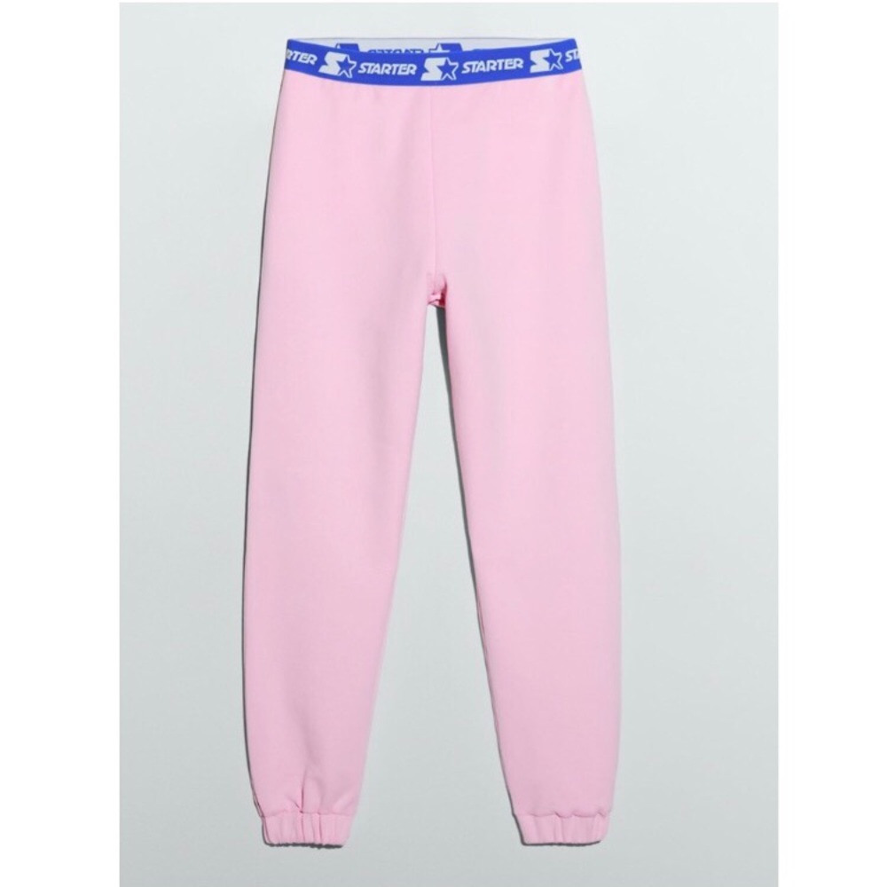 Zara X Starter Pink Sweatpants Joggers in Bubblegum Pink Blue Small Streetwear
